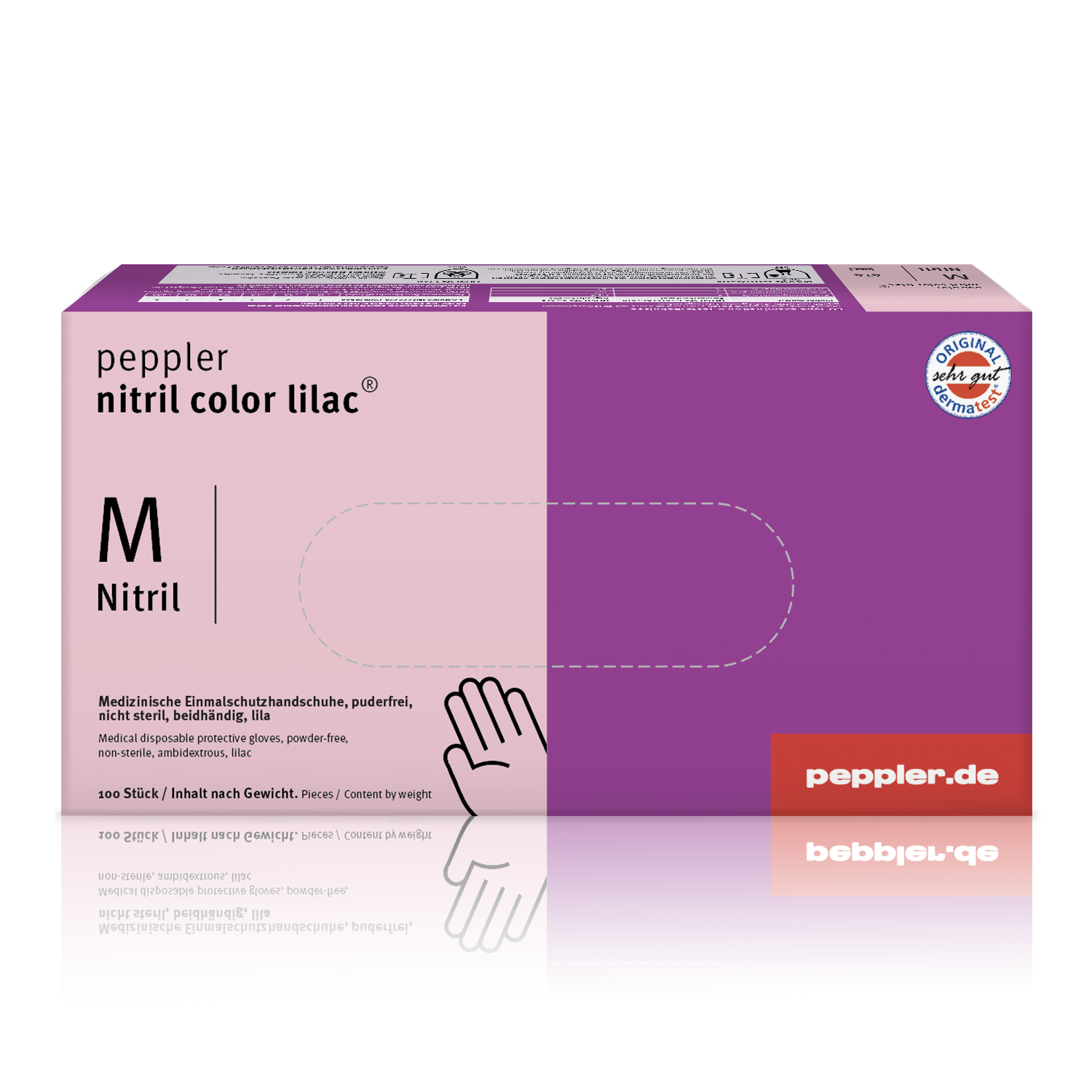 Umkarton Nitril Handschuh lila