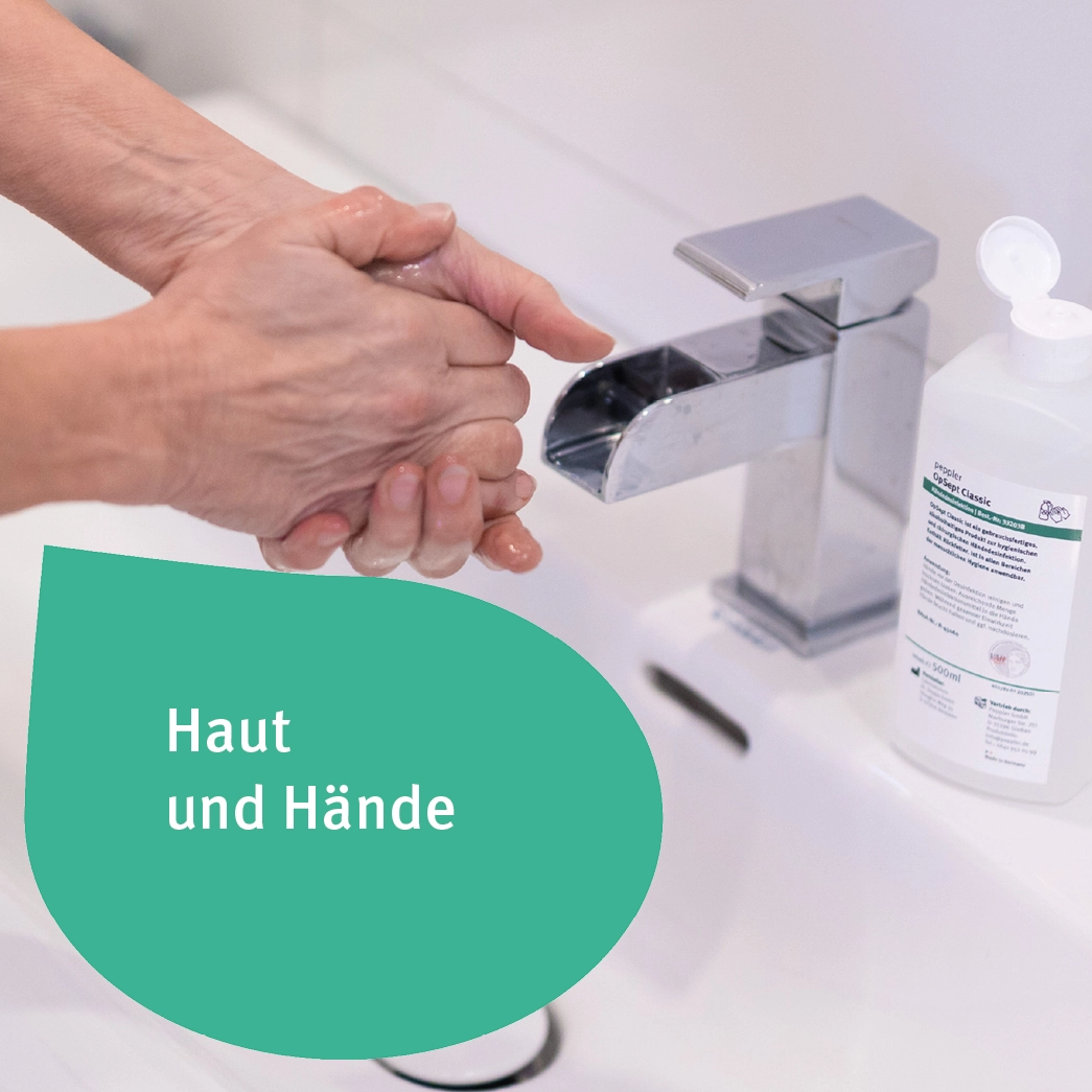 Haut und Hände