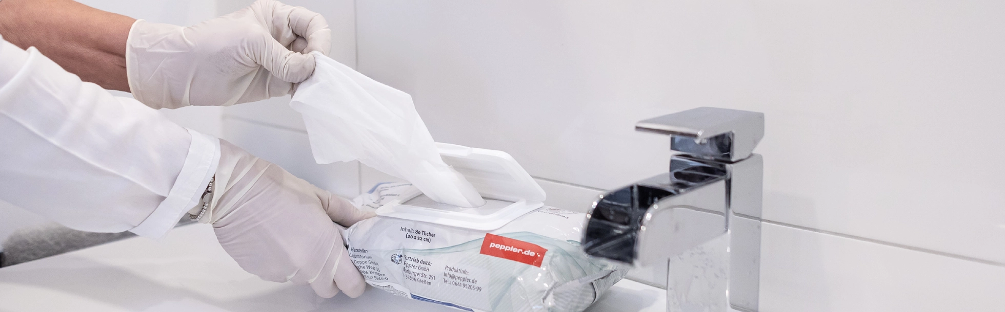 Entnahme Desinfektionstuch